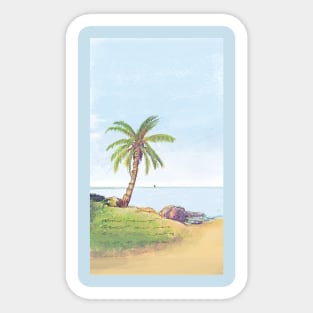 Palm Tree Sketch Sticker